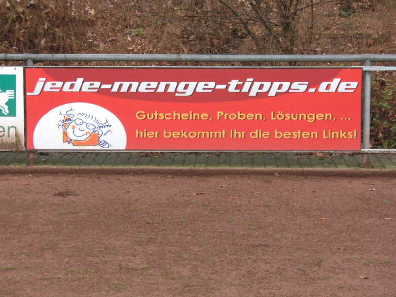 Fussball Bande von Westfalia Kinderhaus im Januar 2008