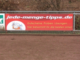 Fussball Bande von Westfalia Kinderhaus im Januar 2008